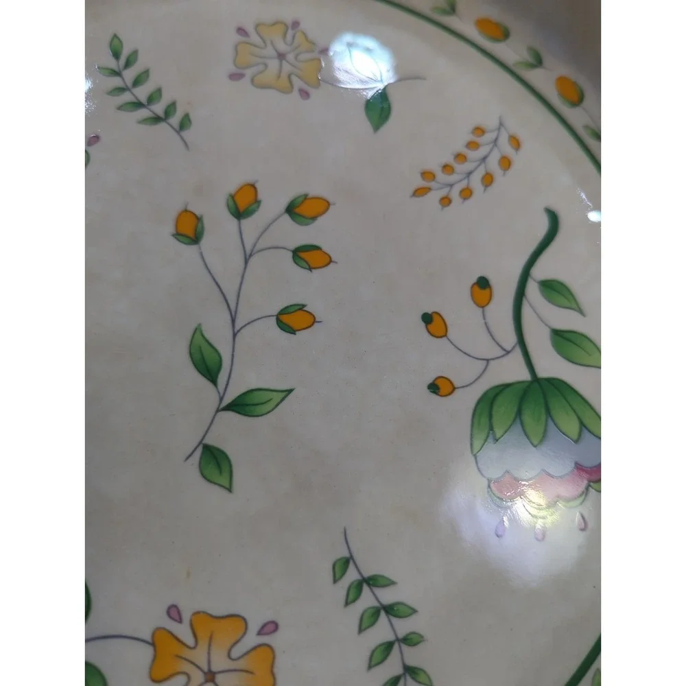 Vintage Ceramic Floral Quiche Tart Pan Cottage Core Granny Core